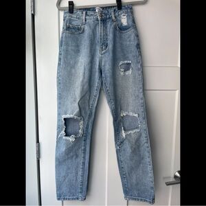 Princess Polly Straight Leg Ripped Jeans